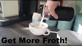 How to Get More Froth from Your Nespresso Coffee Aeroccino  Nespresso tips and help [upl. by Golden92]