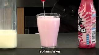 How to make a fat free milkshake using an aerolatte milk frother [upl. by Bergin]