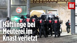 Gefängnismeuterei Polizei stürmt Knast in Thüringen  JVA Untermaßfeld [upl. by Rafter]